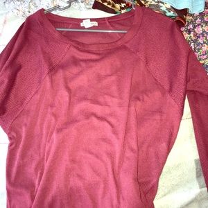 Long sleeve workout shirt.